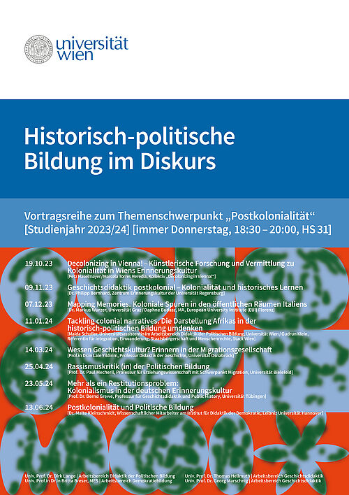 Neue Vortragsreihe „Historisch-politische Bildung Im Diskurs“